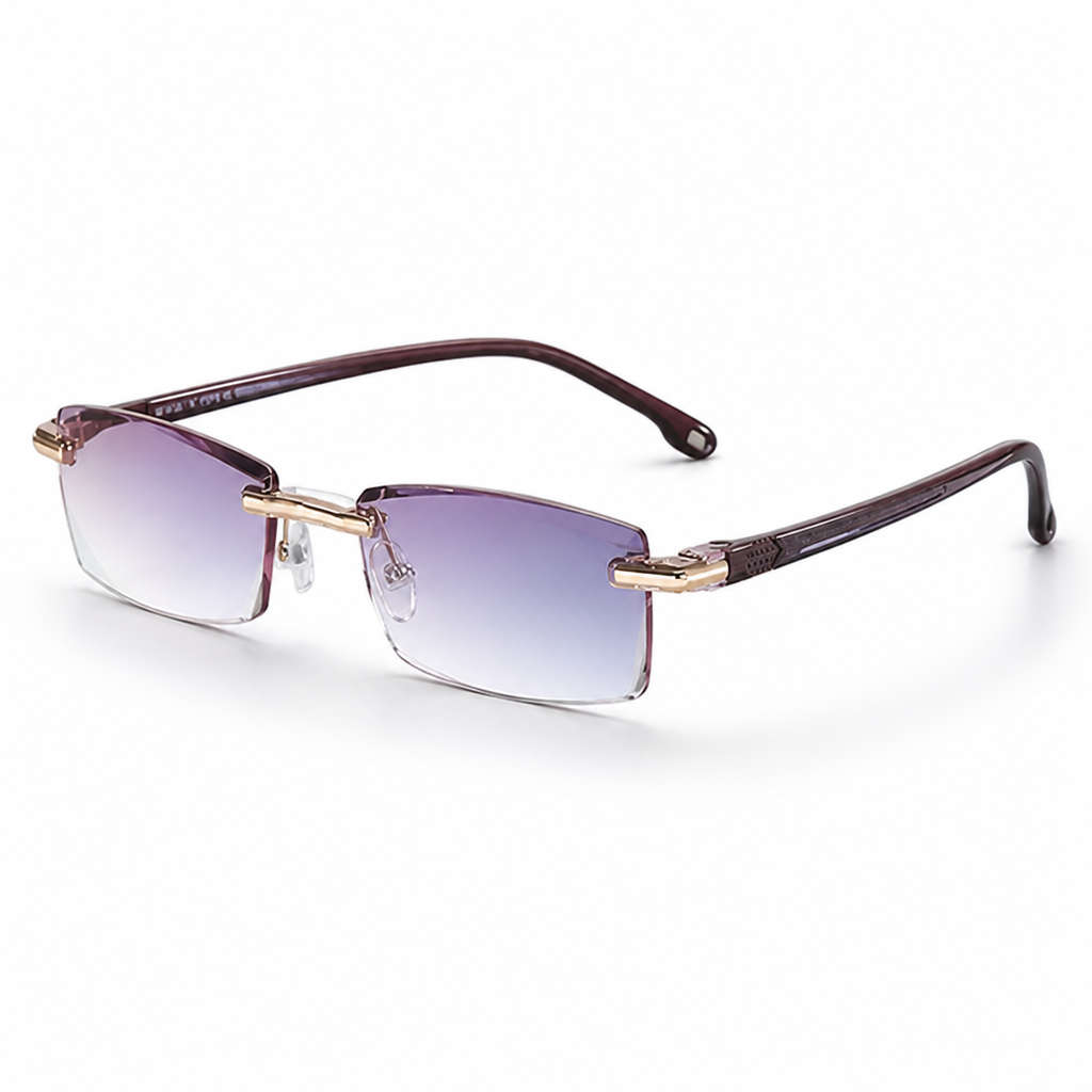 Multifocal Anti-Blue Light Rimless Glasses