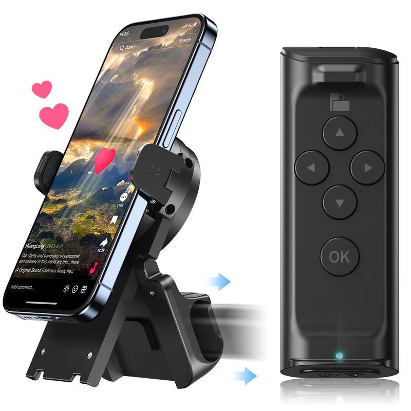 Bluetooth Camera Shutter with Smartphone Grip and 180° Stand Base