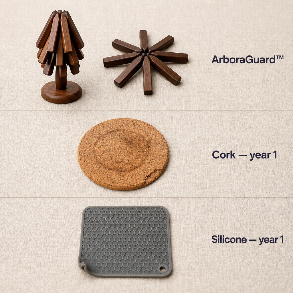 ArboraGuard™ — Protect Your Walnut Table from Heat Damage with a Handcrafted Tree Trivet
