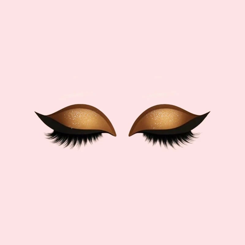 Eyeshadow and Eyelashes with Eye Makeup Patches