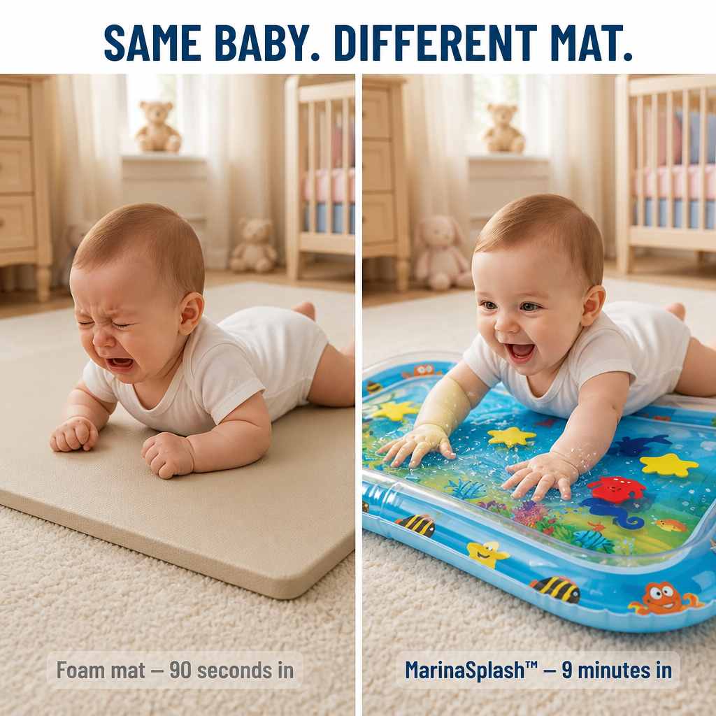 MarinaSplash™ — Transform Tummy Time Tears Into 10 Minutes of Giggles