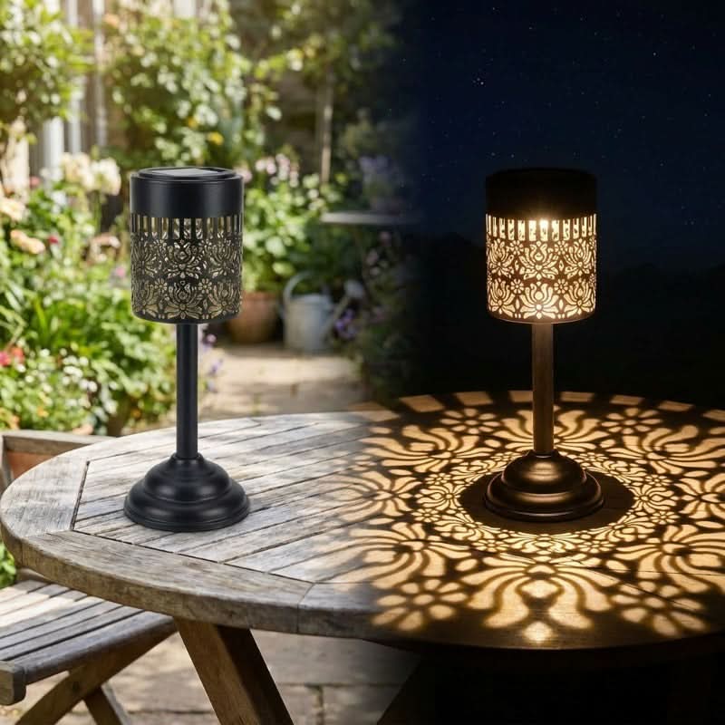Solar-Powered LED Garden Lamp in Peony Flower Design for Outdoor Use