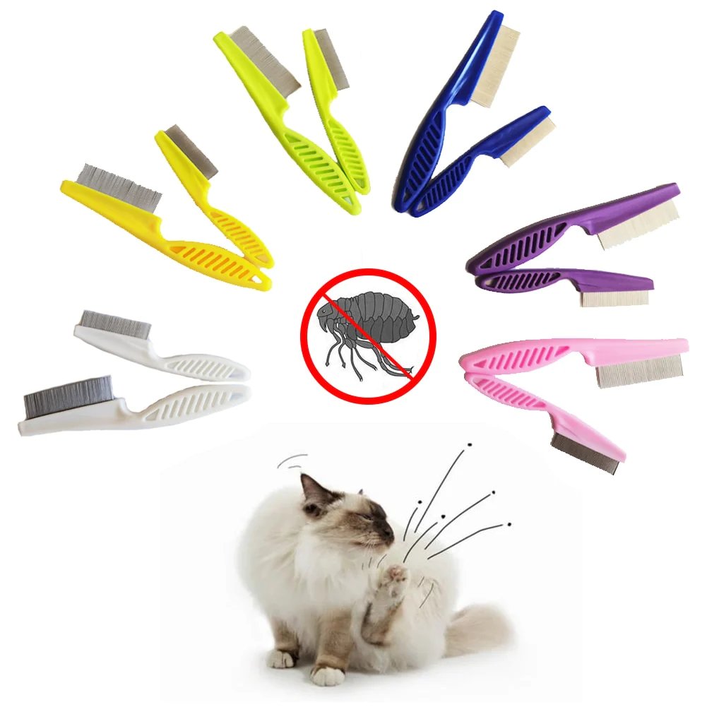 Stainless Steel Tooth Pet Grooming Comb for Gentle Coat Care