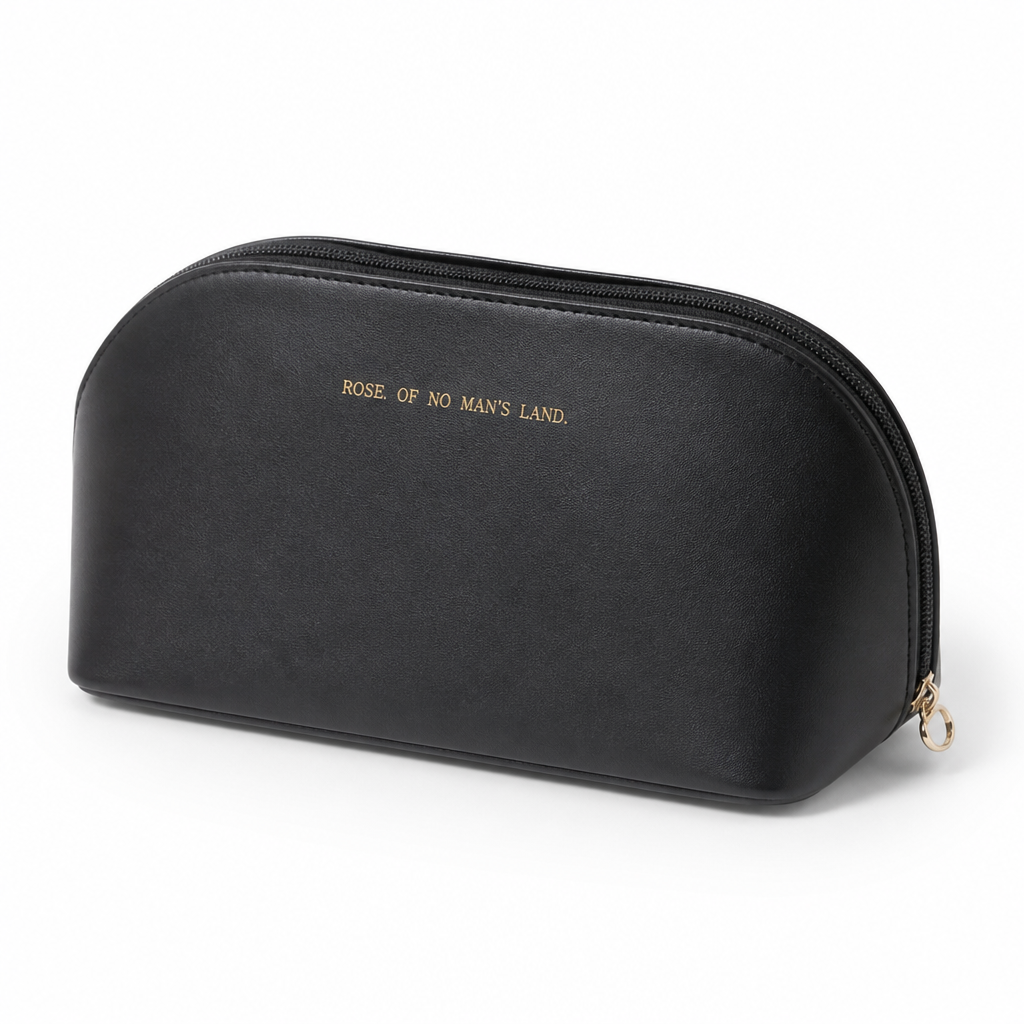 Waterproof PU Leather Zip-Closure Travel Makeup Organizer