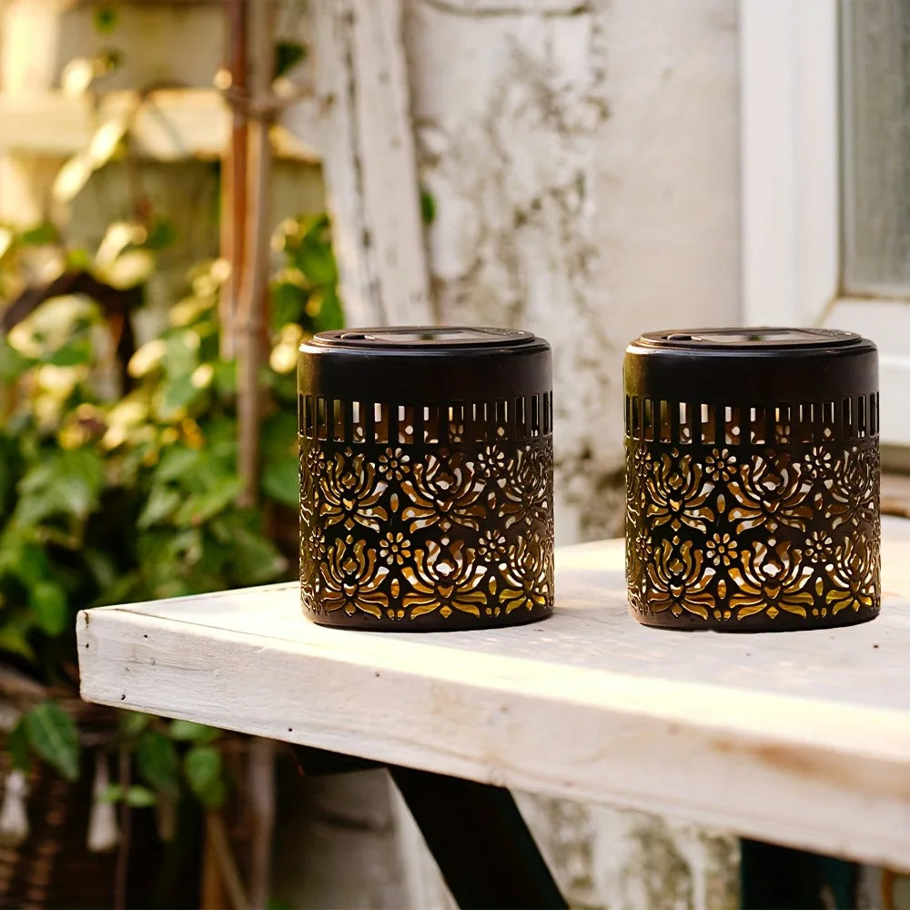 Peony Shadow Play Solar Light Set for Outdoor Walls