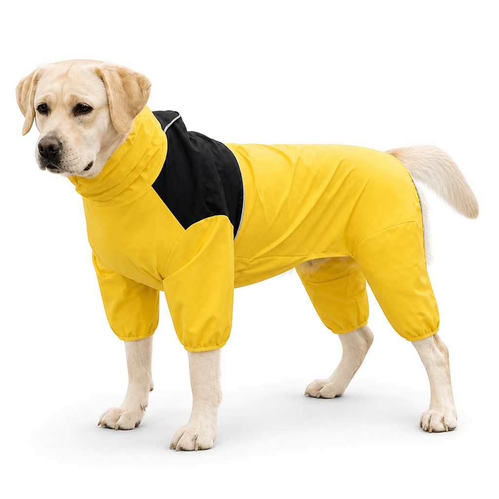 Full-Coverage Waterproof Dog Raincoat (Adjustable Fit)