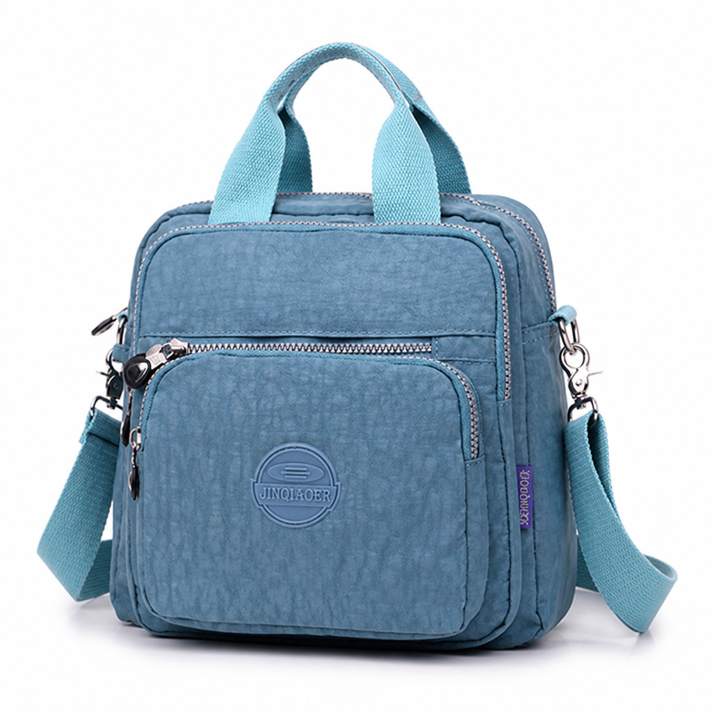 Water-Repellent Multi-Compartment Crossbody Bag