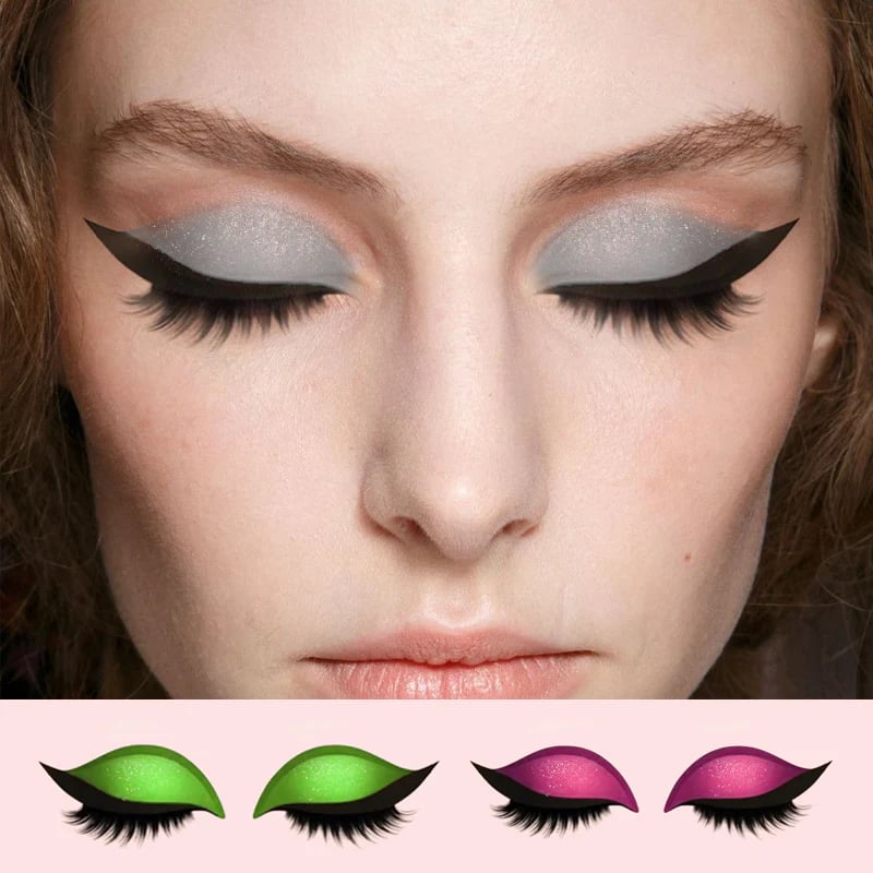 Eyeshadow and Eyelashes with Eye Makeup Patches
