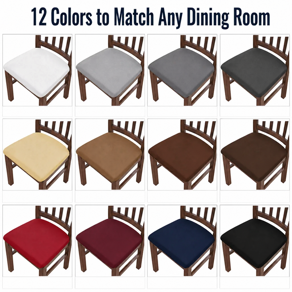 Velaria™ Dining Chair Seat Covers — Conceal Stains and Revive Worn Chairs in Minutes