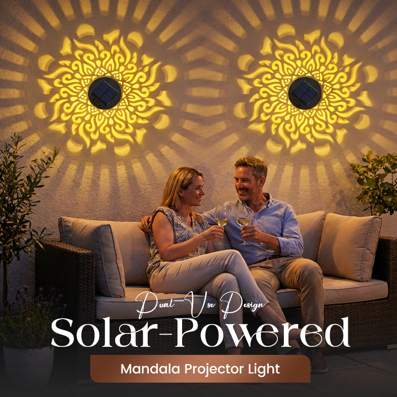 Mandala Pattern Solar Projector Light
