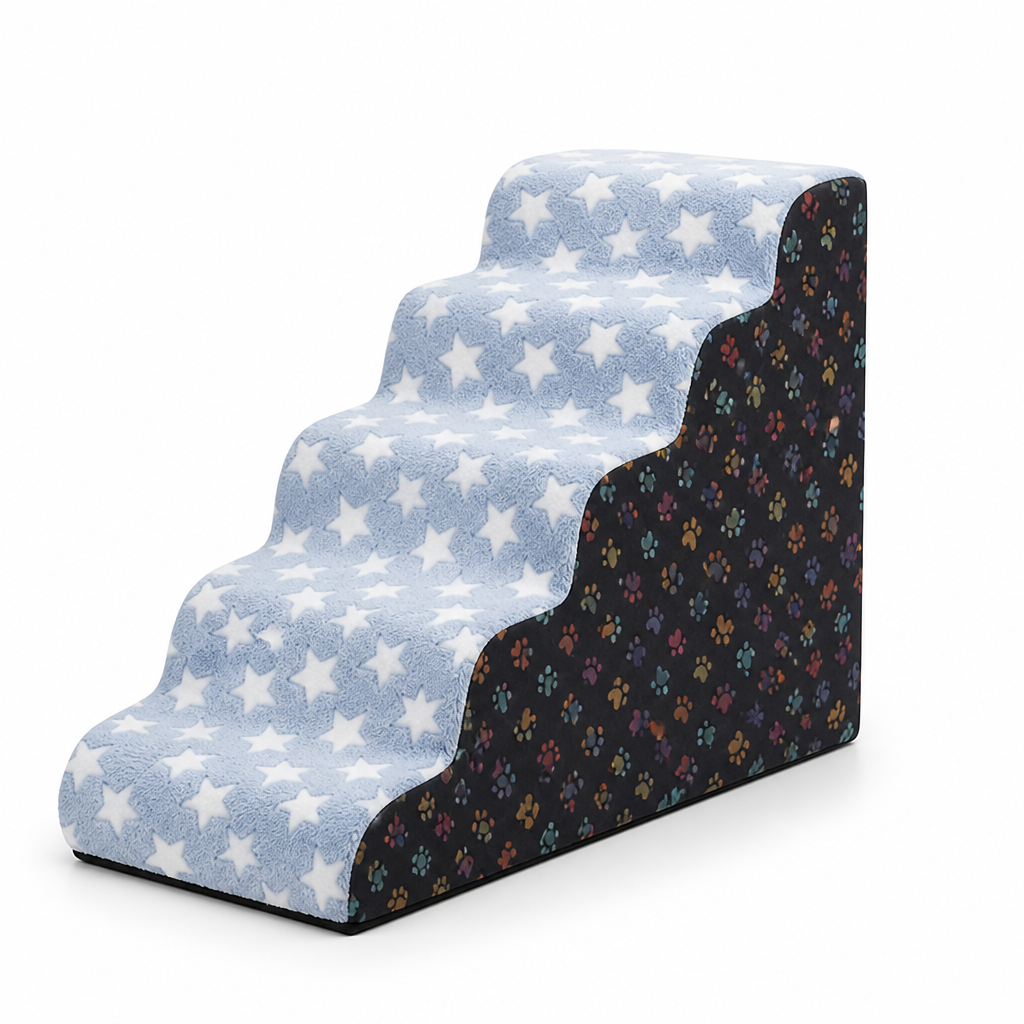 Non-Slip Plush Pet Stairs (2-5 Steps)
