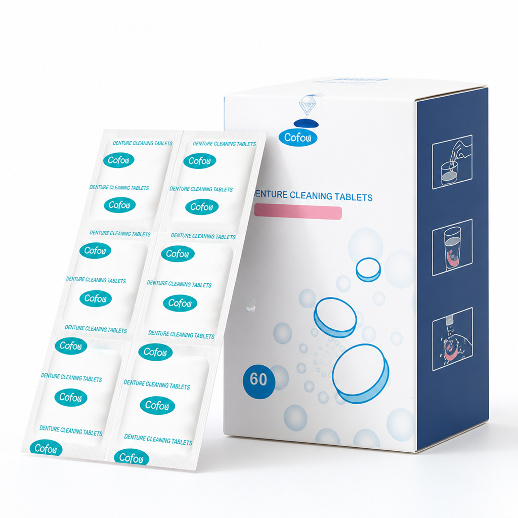 Effervescent Stain-Removing Denture & Retainer Cleaning Tablets (Multiple Pack Sizes)