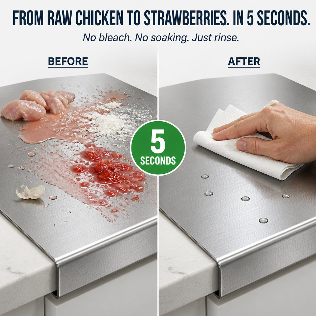 PureSteel™ — Attaches to Your Counter and Erases Bacteria in Seconds