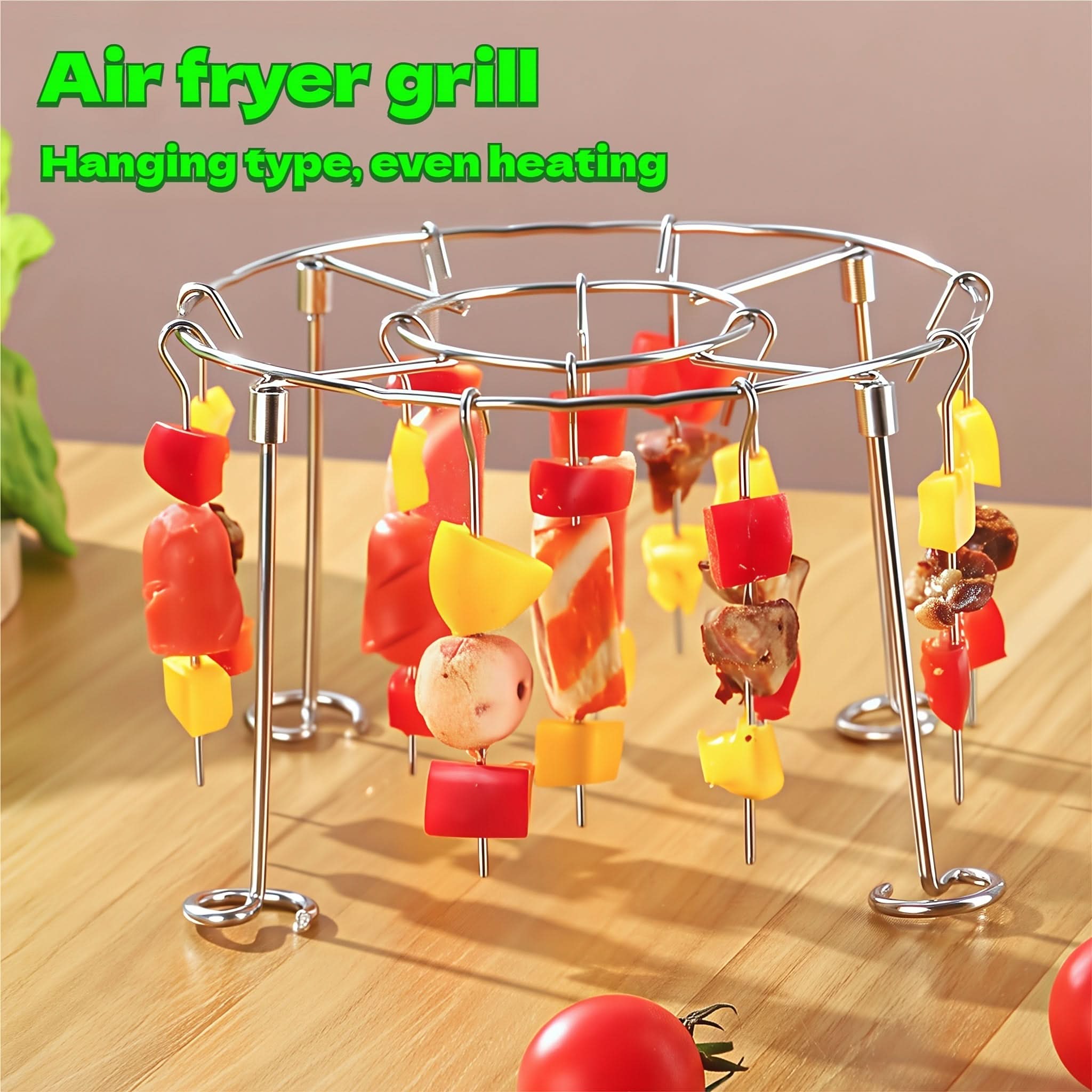 Vertical Skewer Rack Set in Stainless Steel for Grilling