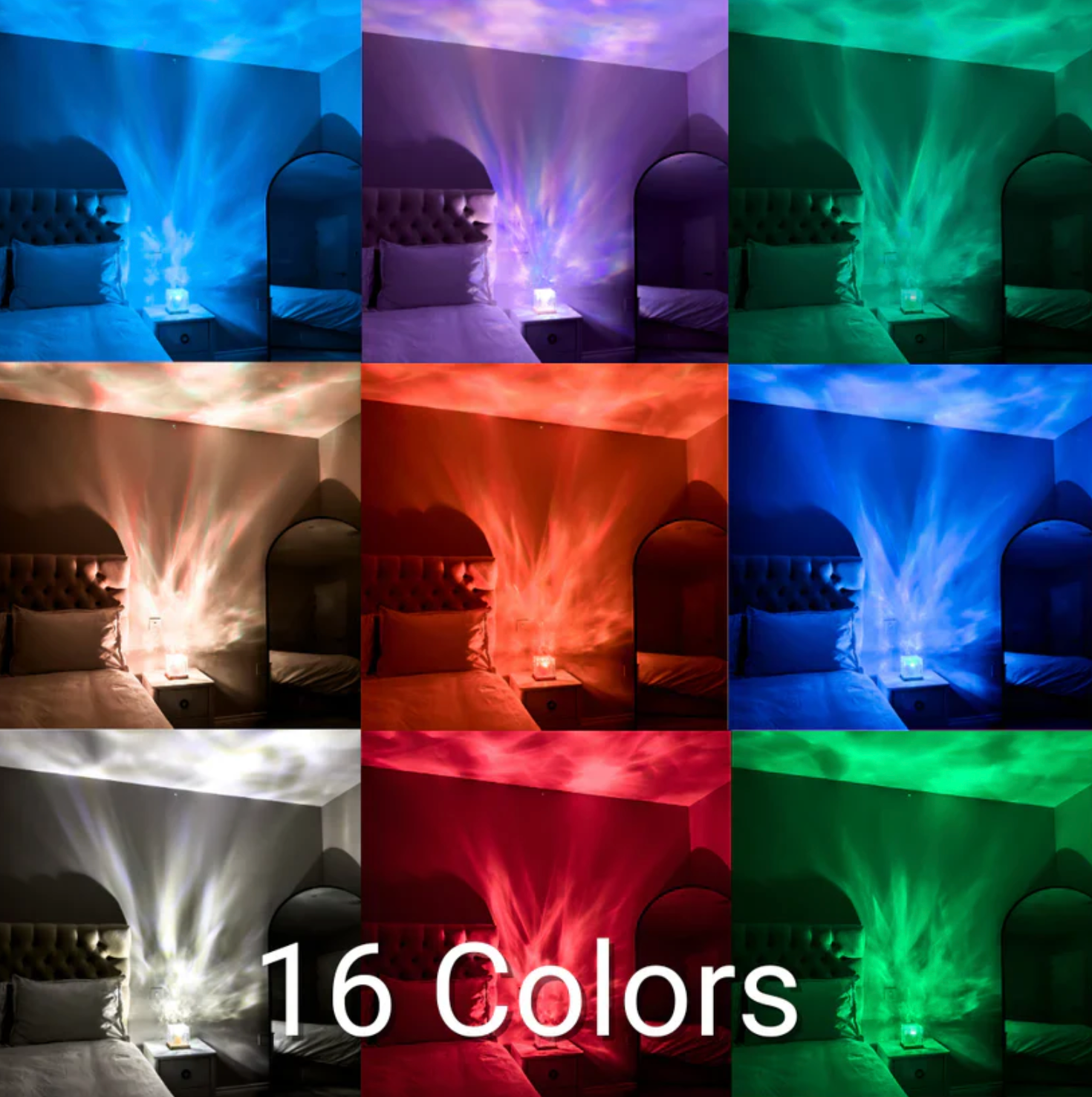Wireless USB Relaxation Table Lamp Magic Wave Lamp – 16 radiant colors with remote control
