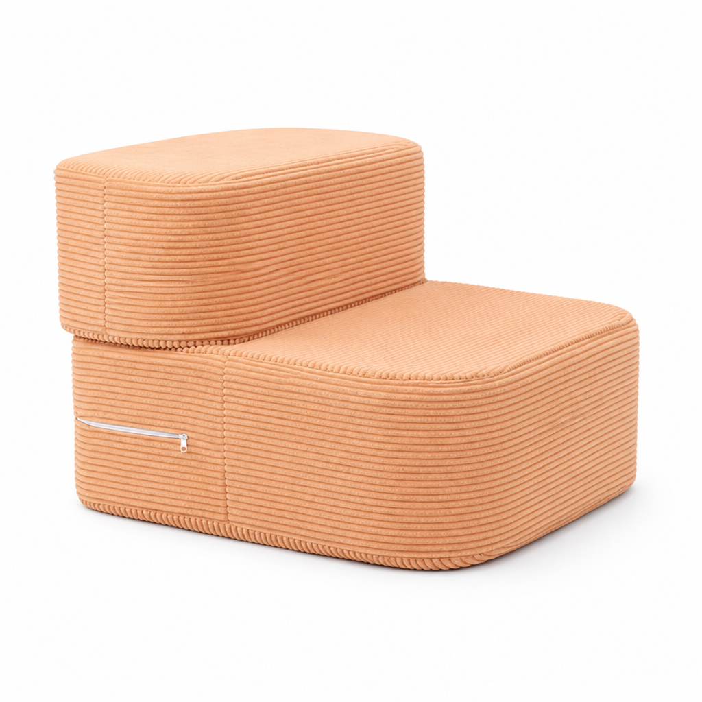 Memory Foam Folding Pet Stairs (Removable Washable Cover)