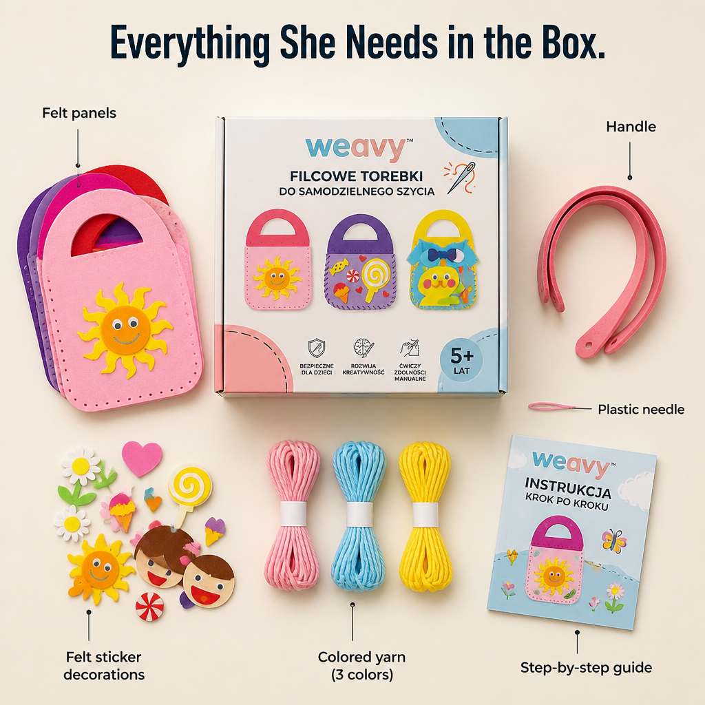 Weavy™ — Swap Screen Time for a Felt Bag Your Kid Crafts Themselves