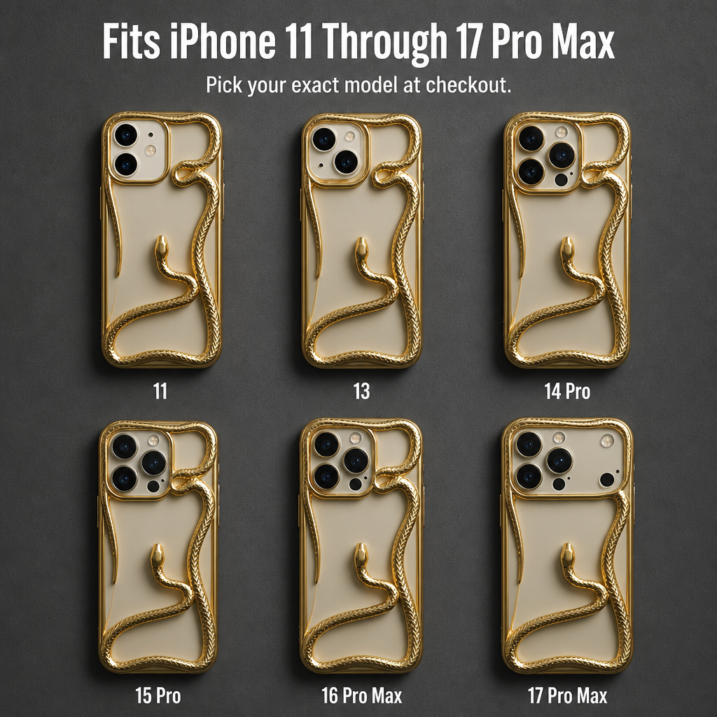 Serpentine Luxe™ — Sport Your iPhone as a Sculpted Jewelry Masterpiece