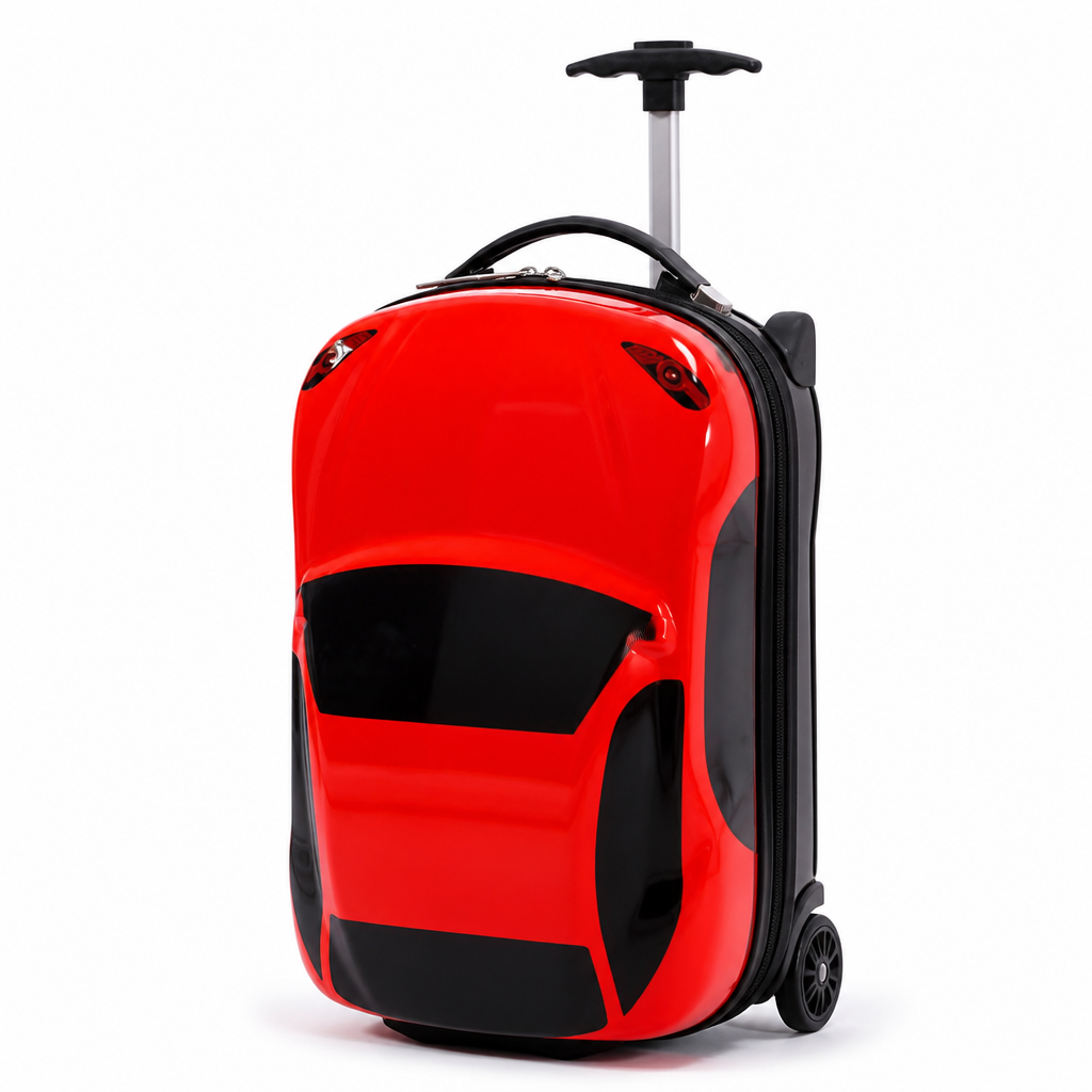 Car-Shaped ABS Hardshell Kids Pull-Along Suitcase