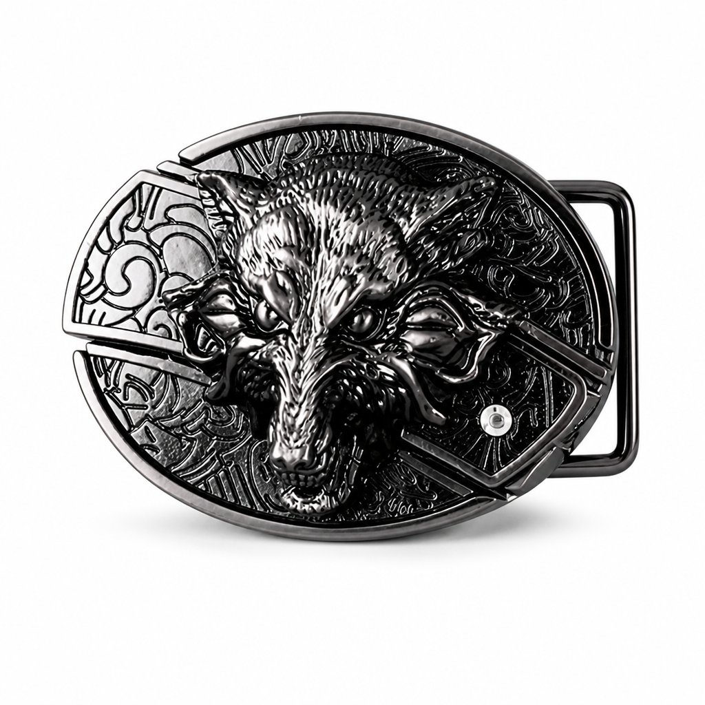 Zinc Alloy Hidden Knife Belt Buckle (Fits 1.5-Inch Belts)