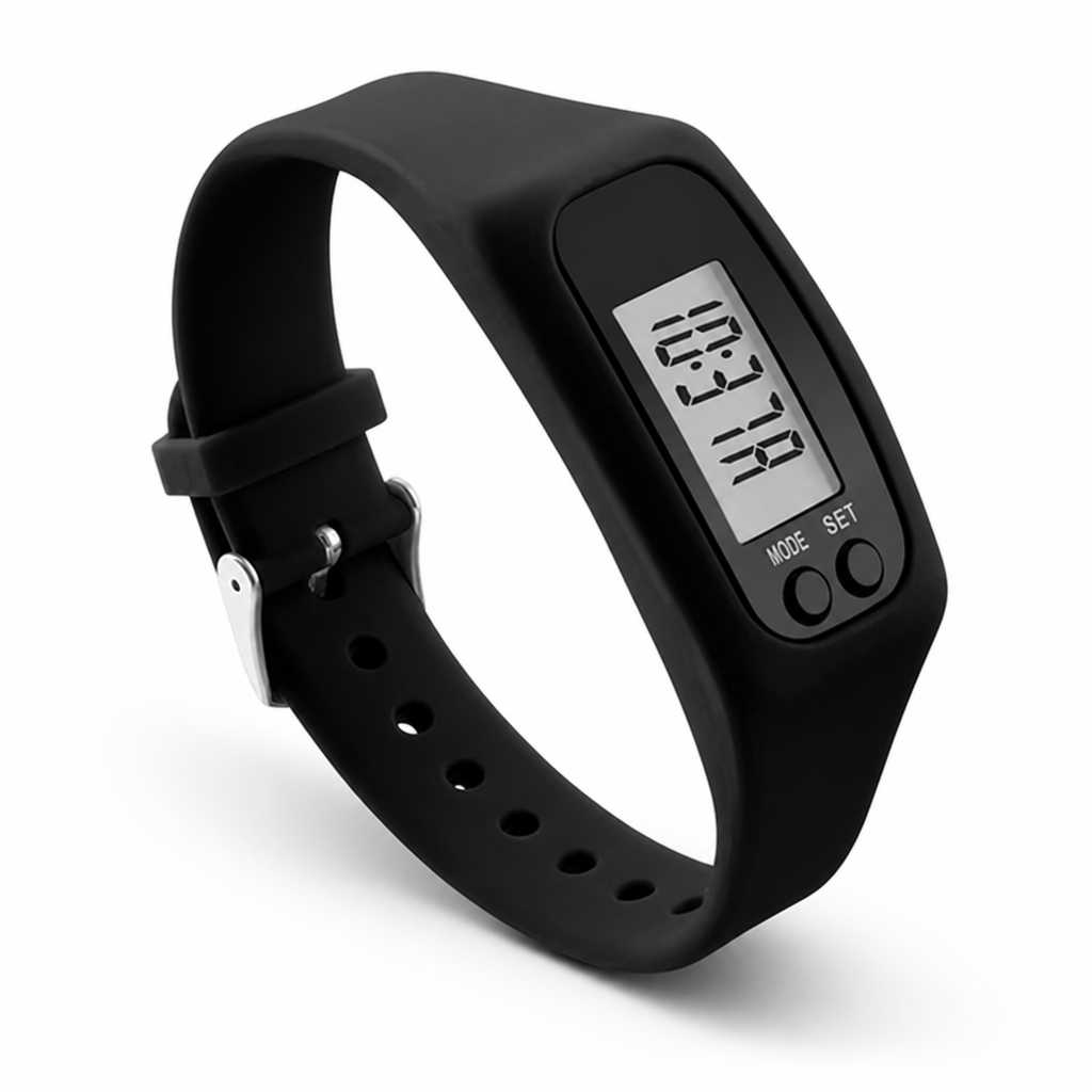 Minimalist LED Pedometer Watch (Silicone Band)