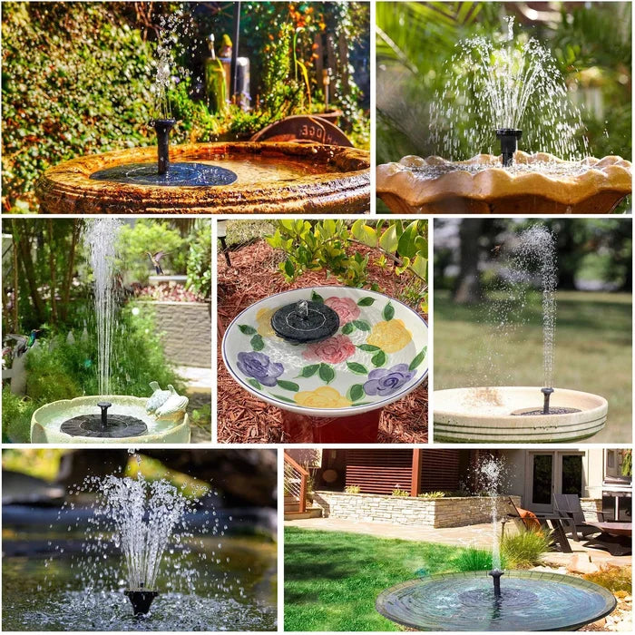 Garden and Pond Solar Fountain with Four Different Nozzles