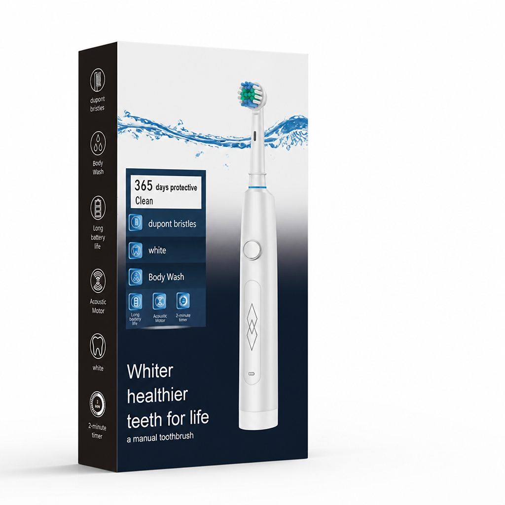 Automatic Deep-Cleaning Rechargeable Soft-Bristle Electric Toothbrush