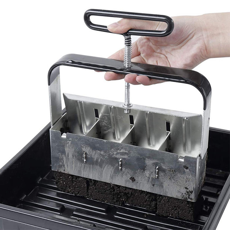 Earth Block Press in Stainless Steel – Eco-Friendly Seed Starting Tool