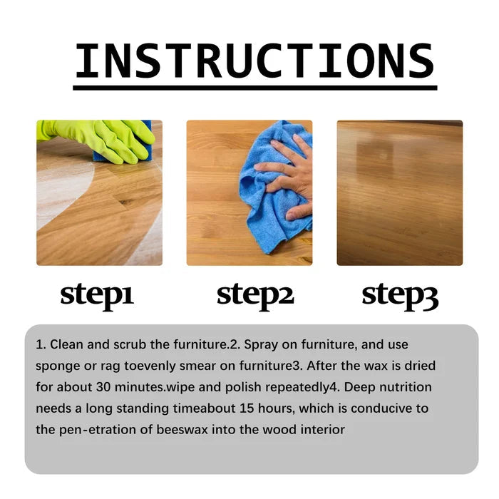 Natural Surface Care Spray with Beeswax for Wood Maintenance