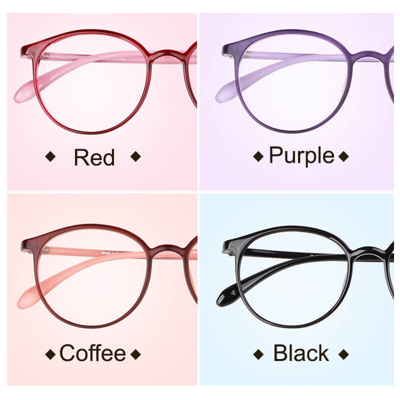 Comfortable Round Glasses with Blue Light Filtering for Screen Use