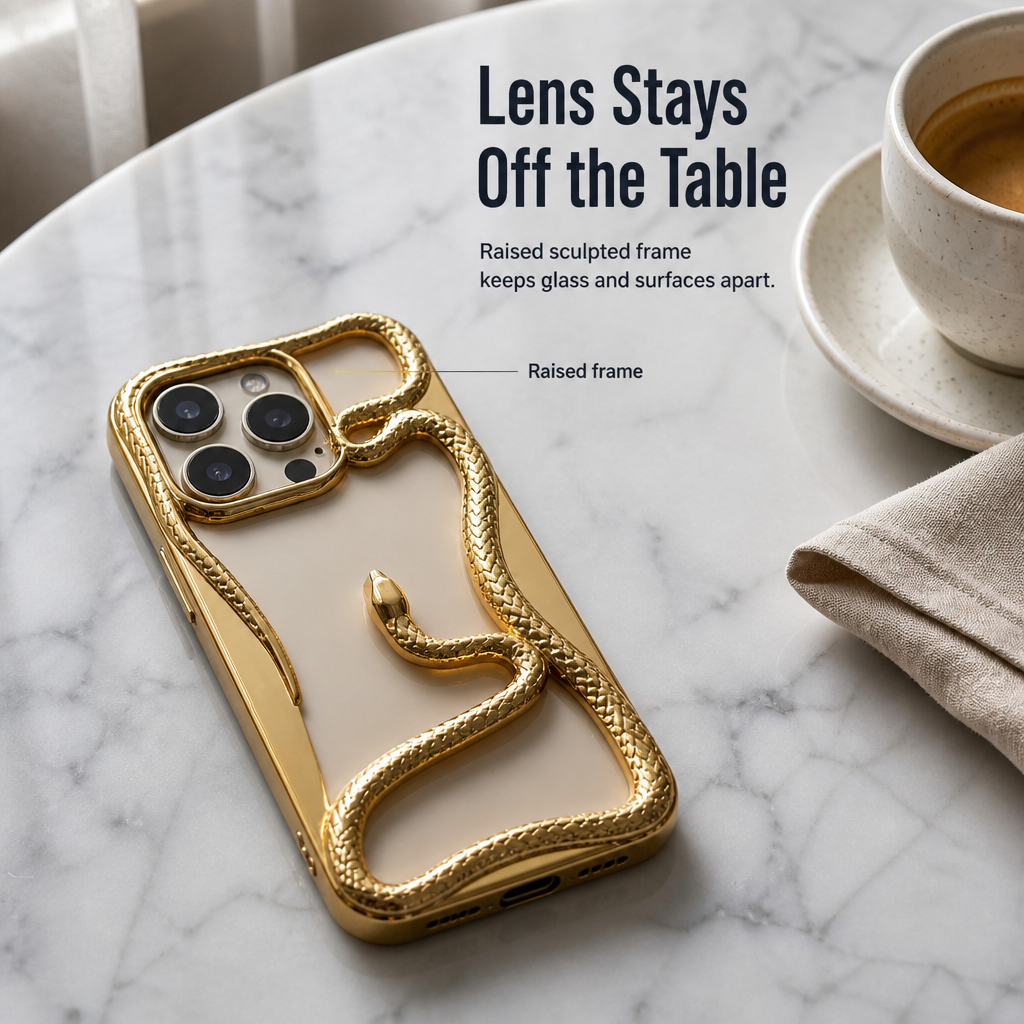 Serpentine Luxe™ — Sport Your iPhone as a Sculpted Jewelry Masterpiece