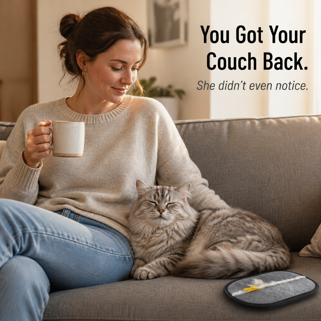 FurEase™ — Gather Pet Hair in One Strip to Easily Pinch Off