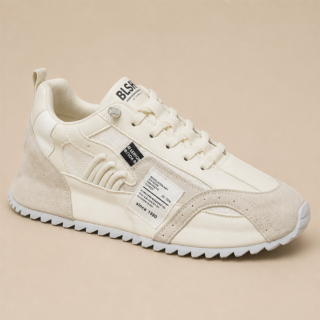 StridePro™ – Heritage Retro Runner Sneakers with Mesh & Suede Blend