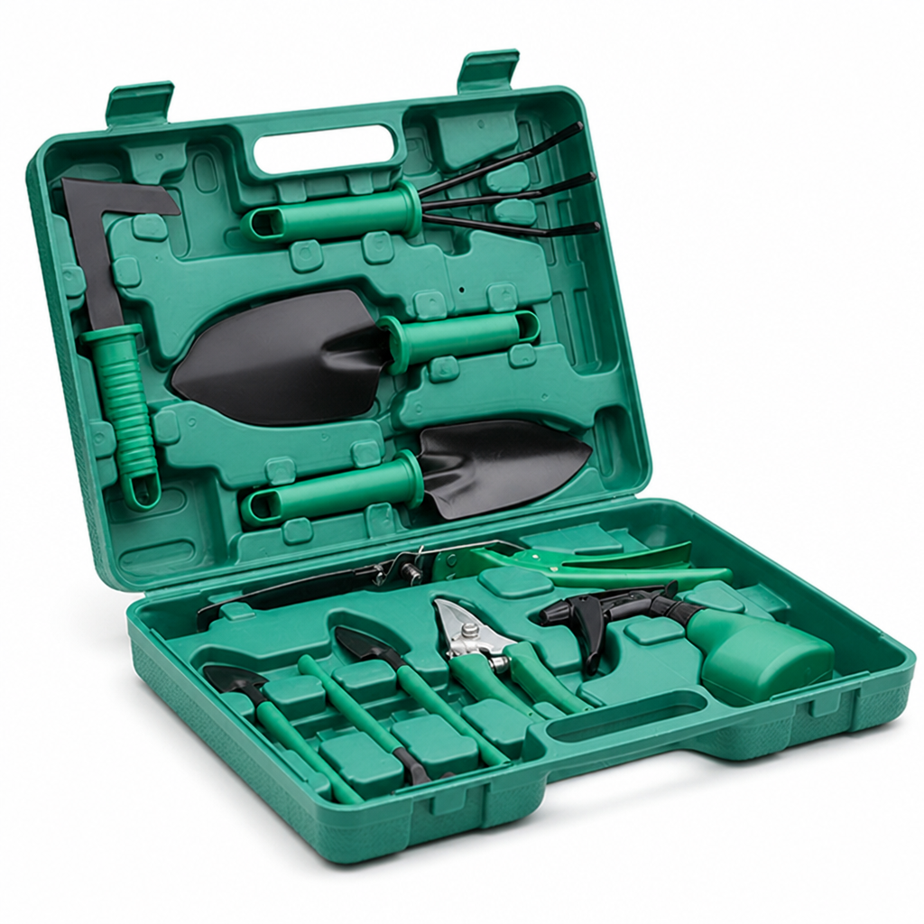 Ergonomic Non-Slip Stainless Steel Gardening Tool Set (10-Piece)