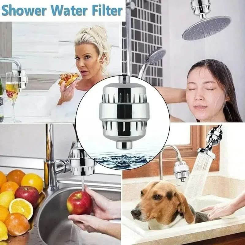 Multi-Stage Shower Water Filtration System