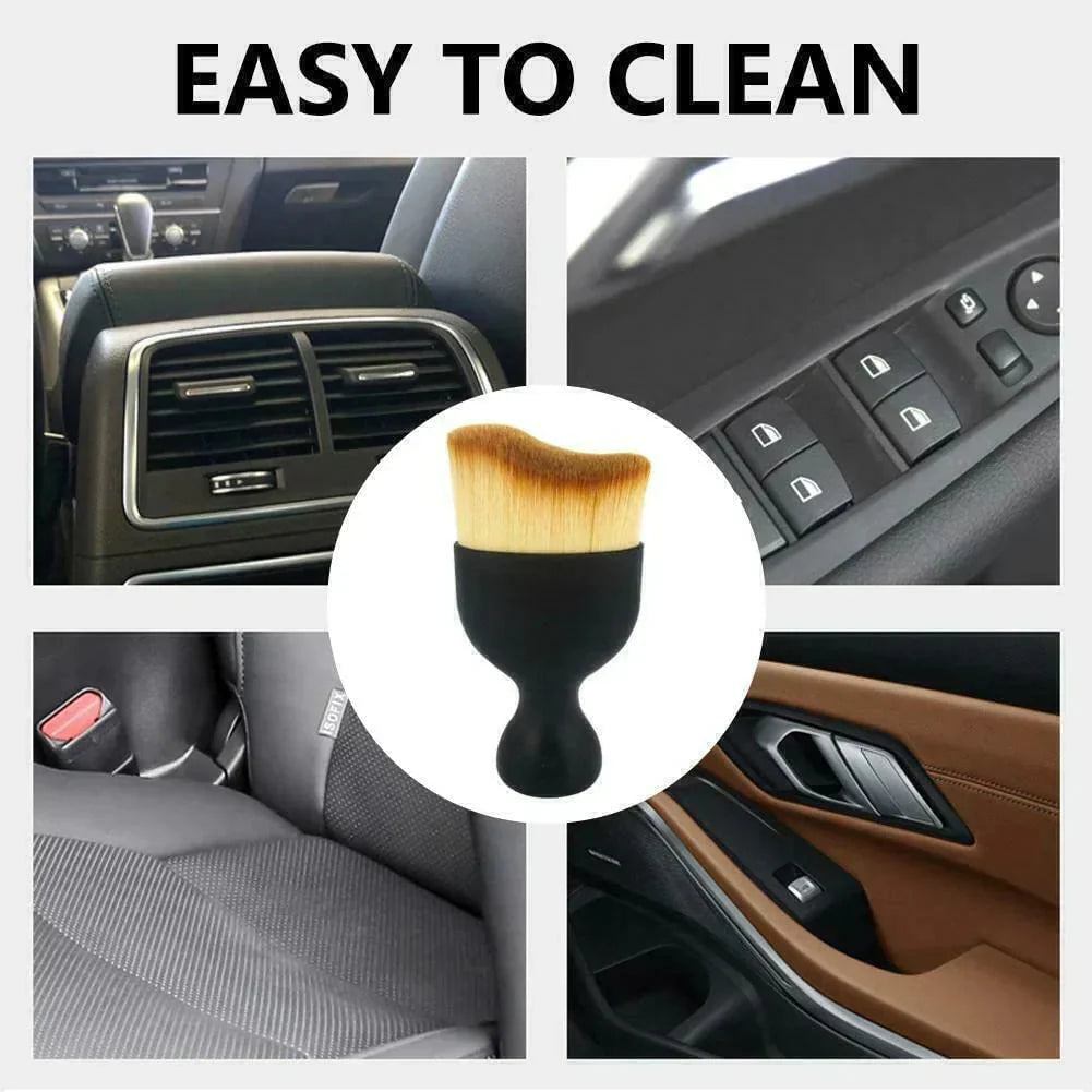 Set of 2 Soft Bristle Brushes for Car Interior Cleaning