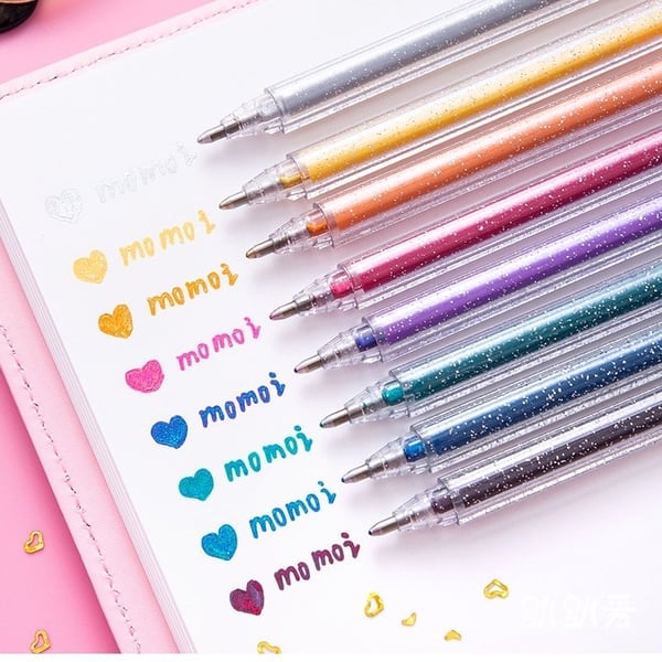 Glitter Gel Pens | Metallic Ink Pens | Smudge-Proof Sparkle Look | SparkleInk
