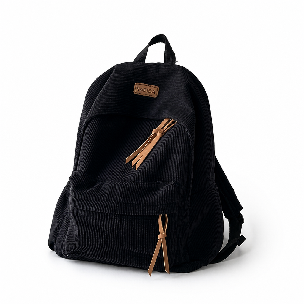 Large-Capacity Corduroy Minimalist Backpack