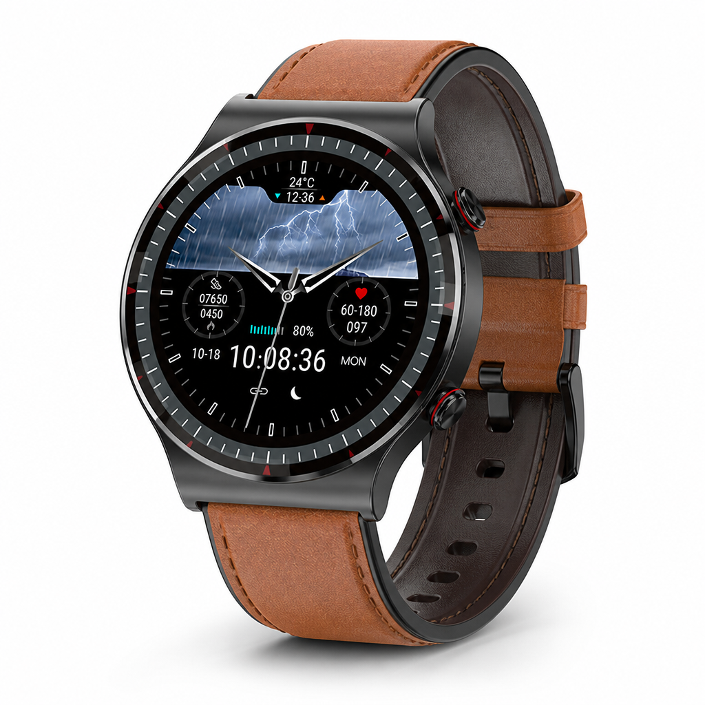 HD Color ECG & SpO2 Men's Smartwatch (15-Day Battery)