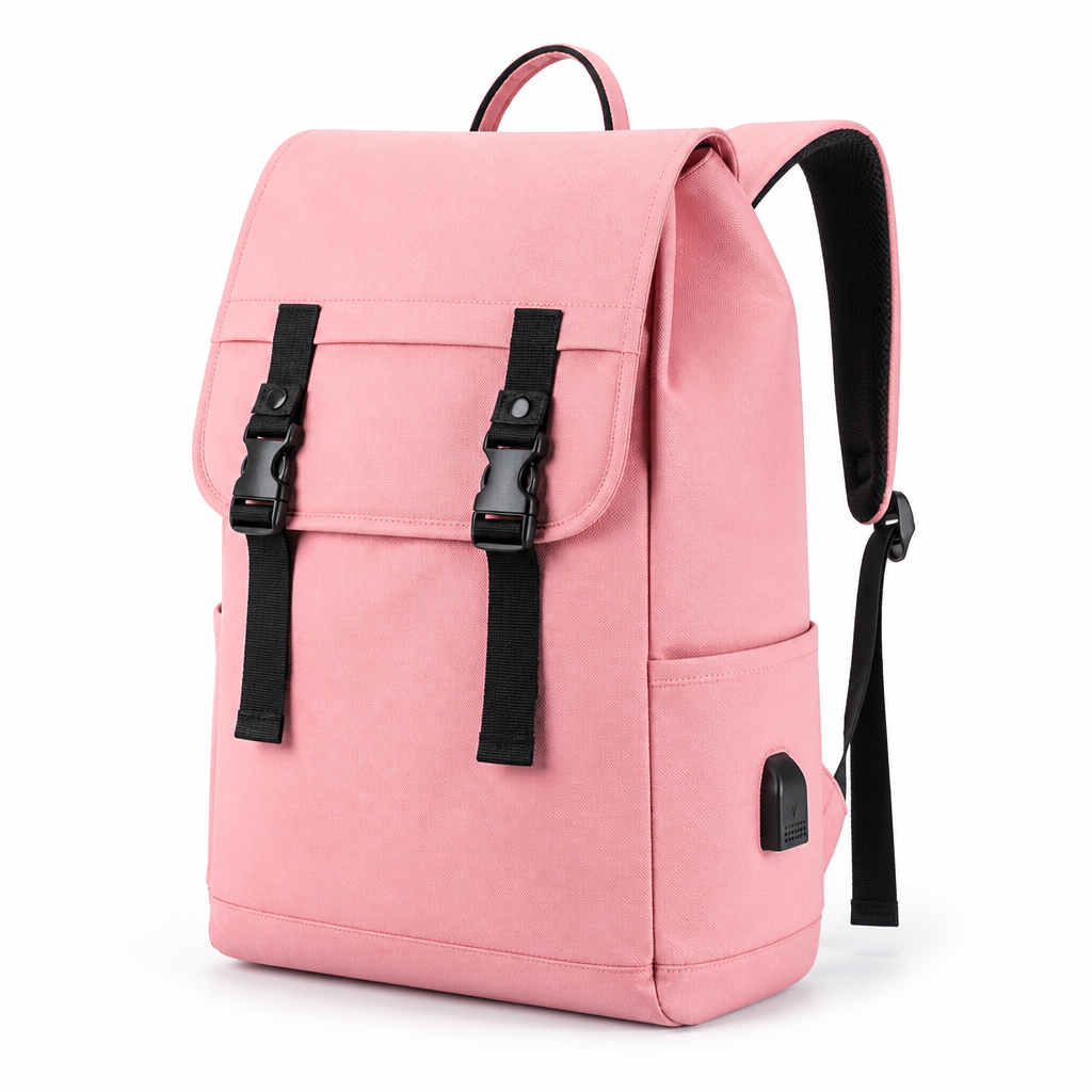 Water-Resistant Padded 15-Inch Laptop Backpack (USB Port)