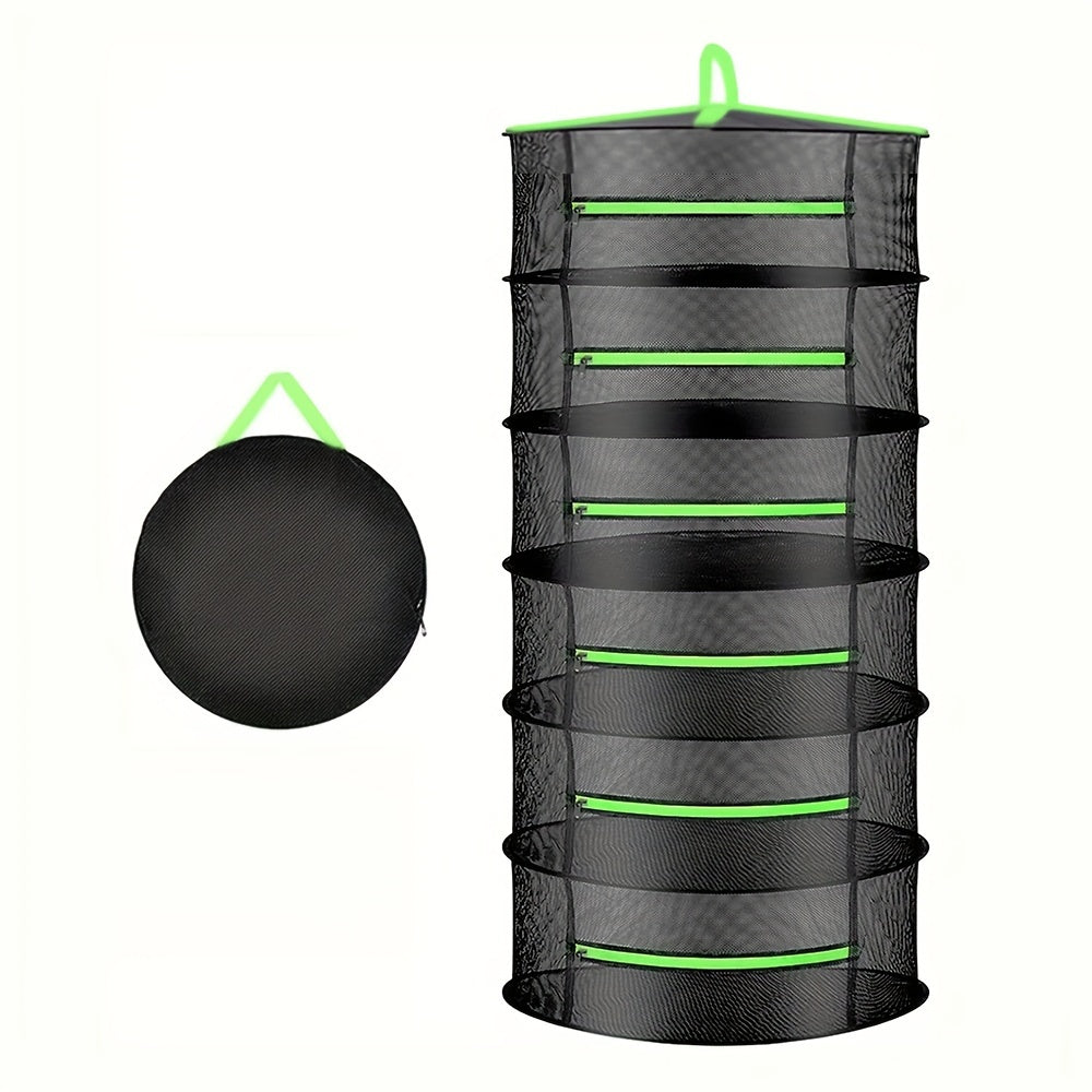 Foldable 6-Tier Drying Rack with Mesh for Seeds and Herbs