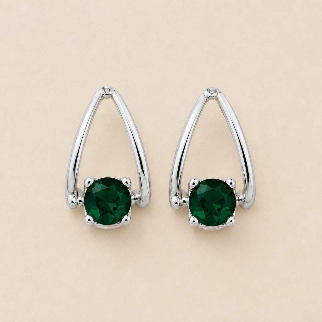 Lumelle™ – Solitaire Crystal Drop Hoop Earrings