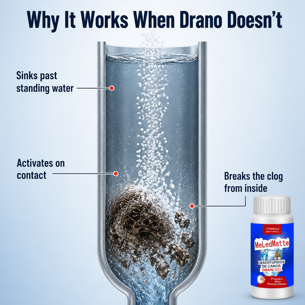 FlowForce™ — Dissolve Hair Blockages Overnight Without Plunging or Needing a Plumber