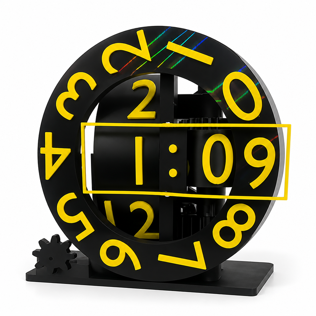 3D Triaxial Minimalist Wall Clock