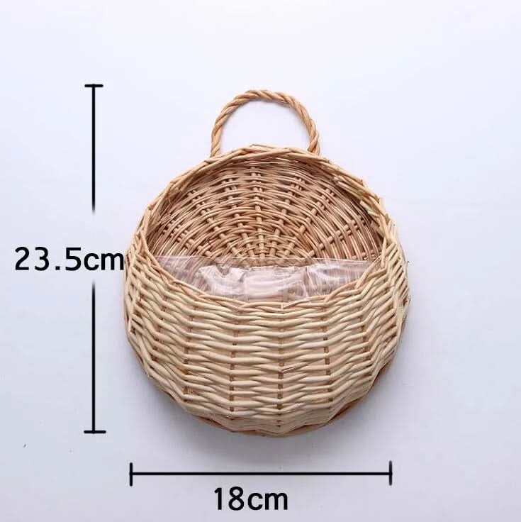 Wicker Wall Planter Basket for Hanging Decor