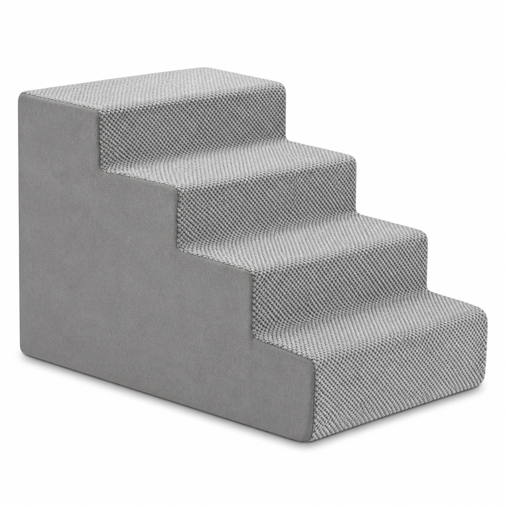 High-Density Memory Foam & Non-Slip Pet Steps (3-5 Steps)