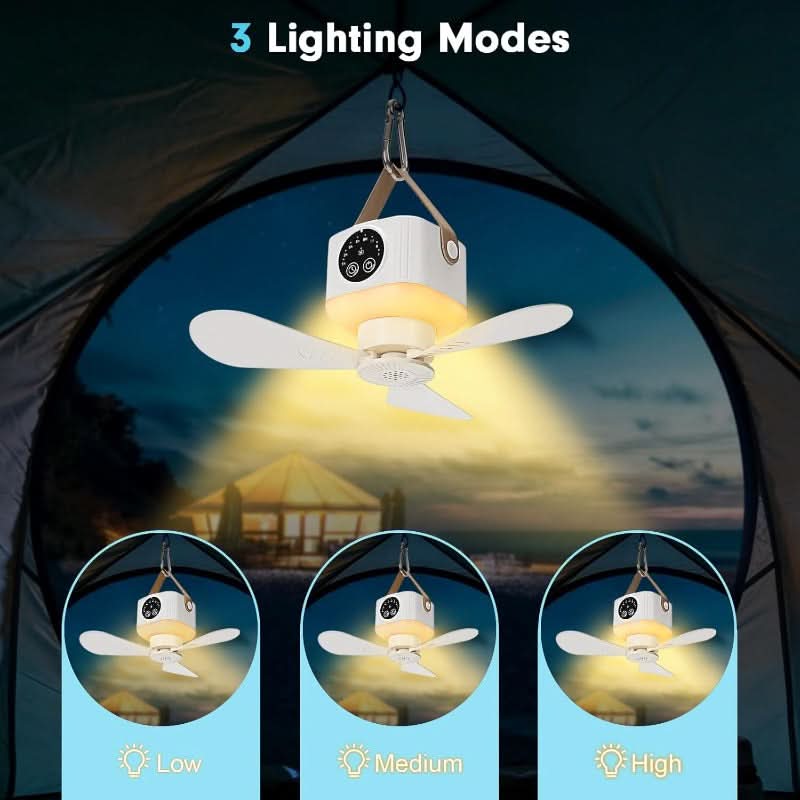 Portable Camping Lantern Fan for Indoor and Outdoor Activities
