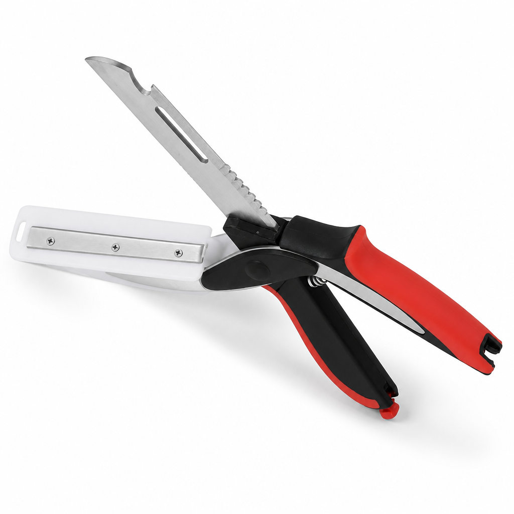 Stainless Steel Kitchen Shears (Safety Lock & Silicone Handle)