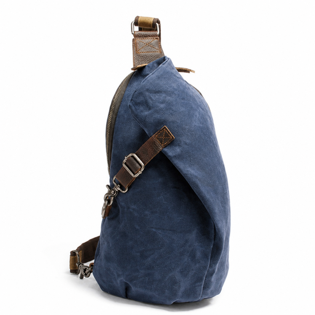 Water-Resistant Waxed Canvas Anti-Theft Crossbody Bag
