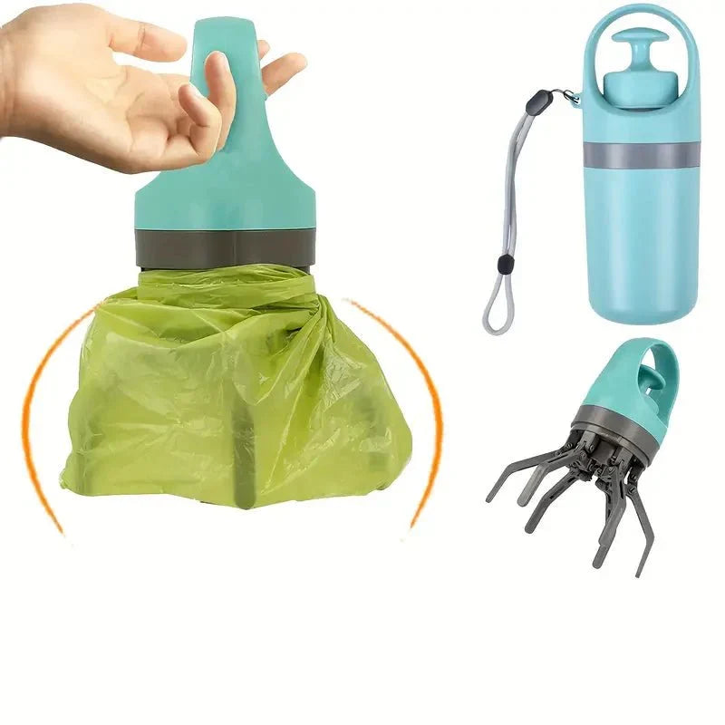 Folding Pooper Scooper with Long Handle – Pet Waste Cleaner Tool